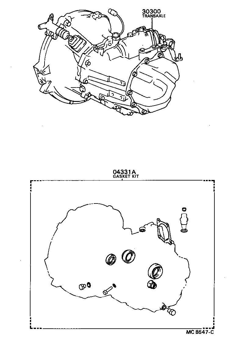  TERCEL |  TRANSAXLE OR TRANSMISSION ASSY GASKET KIT MTM