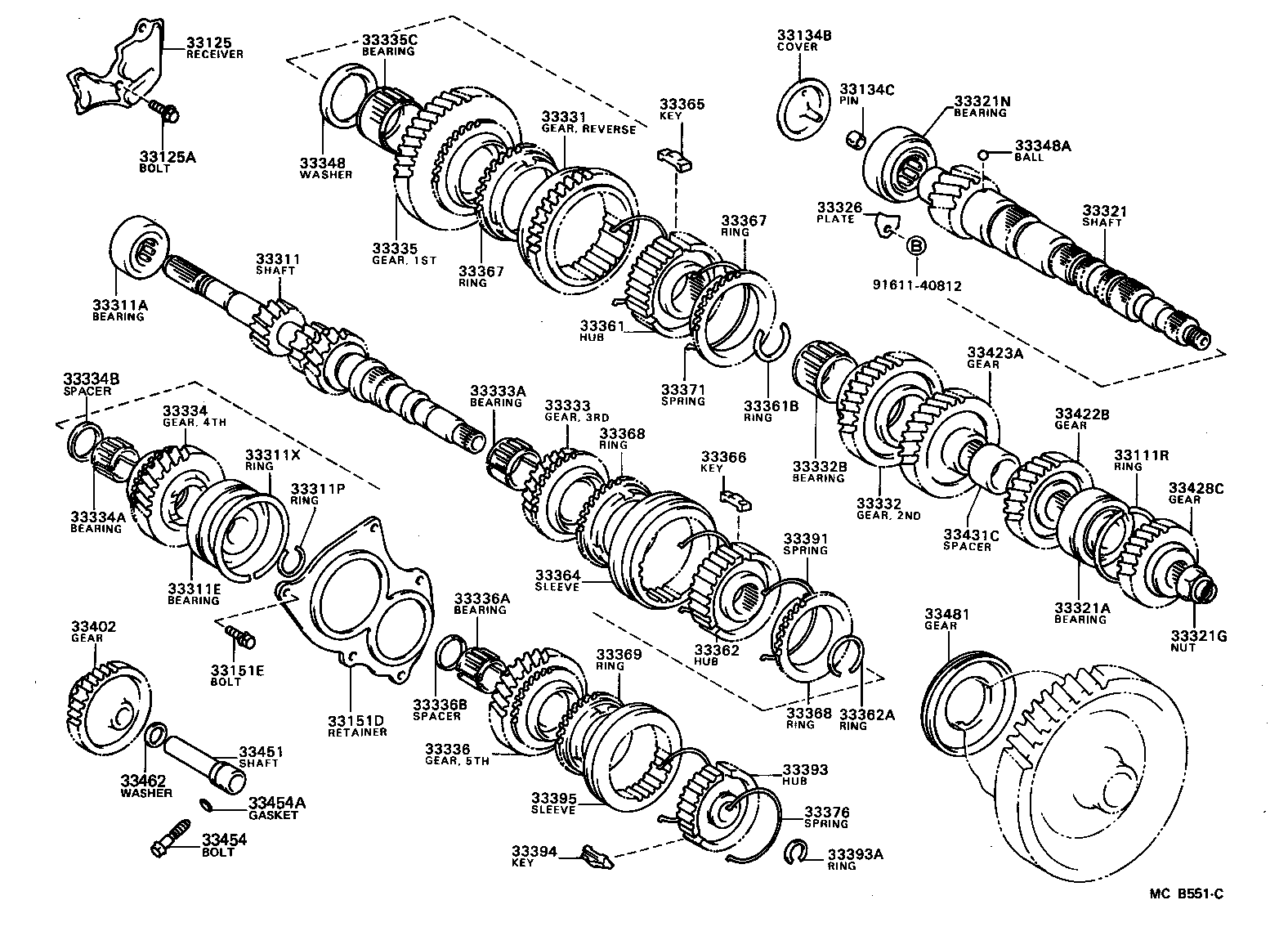  TERCEL |  TRANSMISSION GEAR MTM