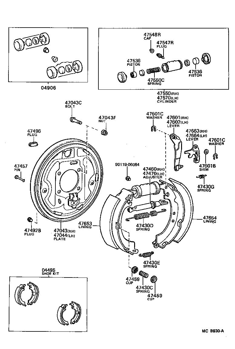  CRESSIDA |  REAR DRUM BRAKE WHEEL CYLINDER BACKING PLATE