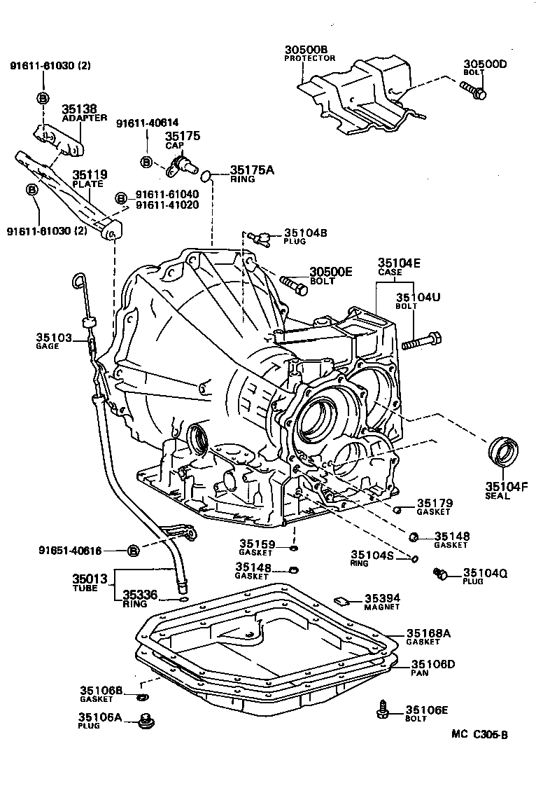  MR2 |  TRANSMISSION CASE OIL PAN ATM