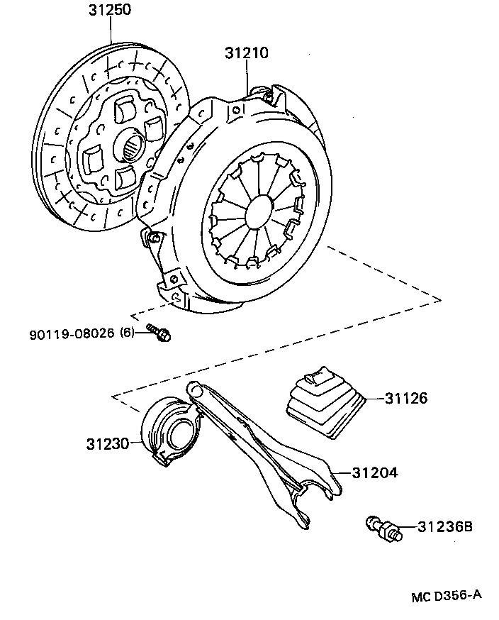  TERCEL |  CLUTCH RELEASE FORK