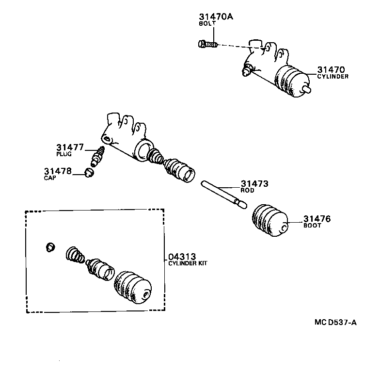  CAMRY |  CLUTCH RELEASE CYLINDER