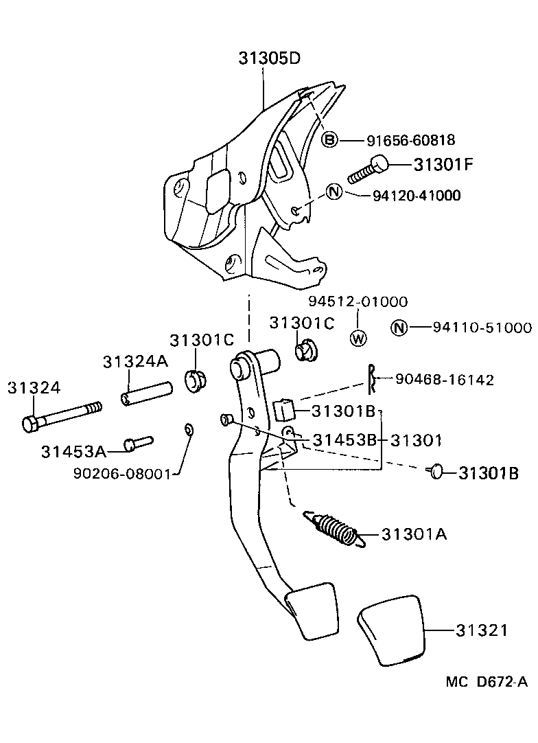  TERCEL |  CLUTCH PEDAL FLEXIBLE HOSE