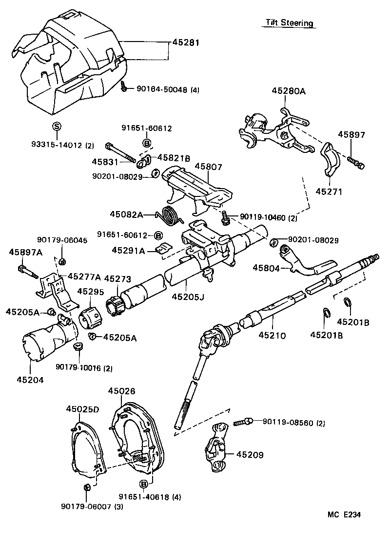  TERCEL |  STEERING COLUMN SHAFT