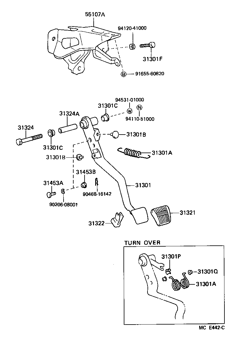  CELICA |  CLUTCH PEDAL FLEXIBLE HOSE
