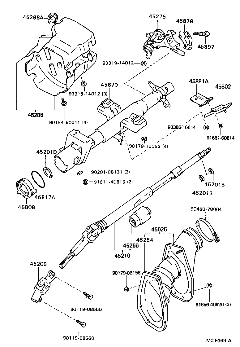  CELICA |  STEERING COLUMN SHAFT