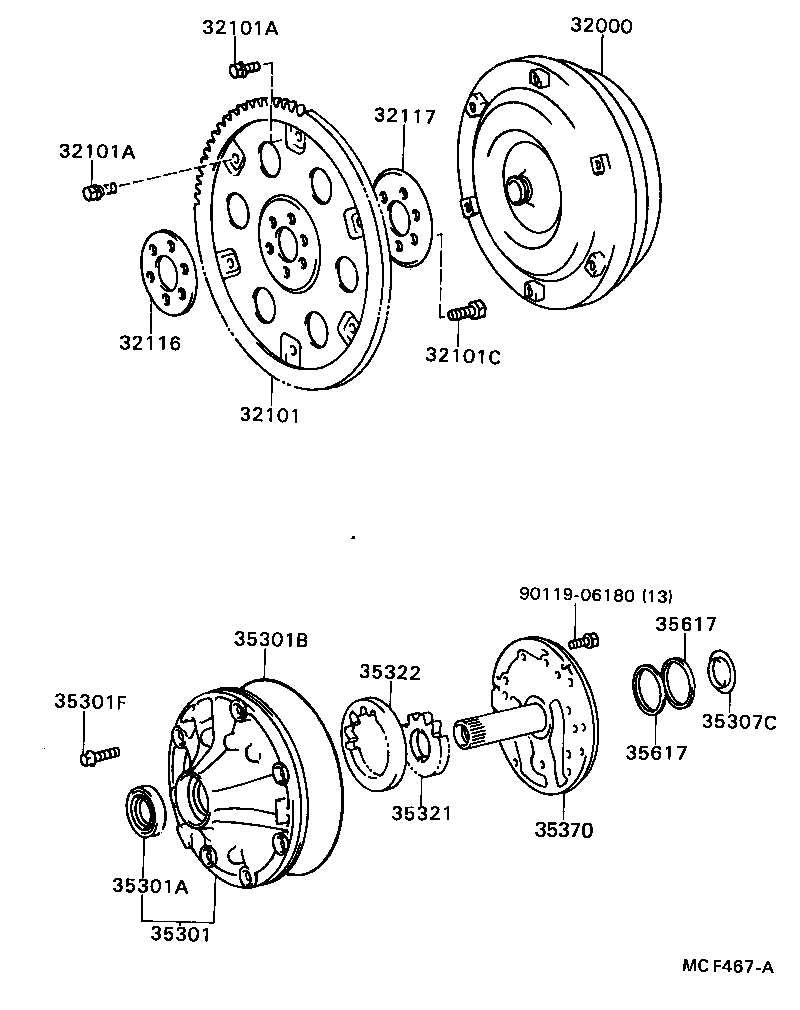  4 RUNNER TRUCK |  TORQUE CONVERTER FRONT OIL PUMP CHAIN ATM