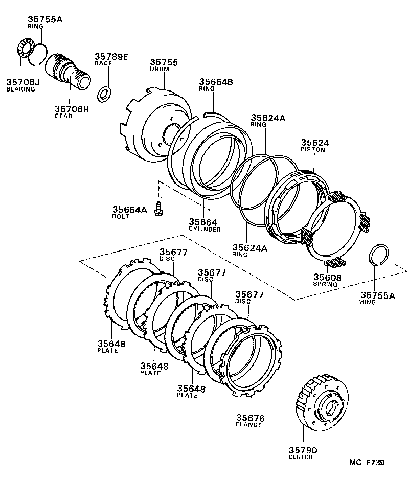  CELICA |  CENTER SUPPORT PLANETARY SUN GEAR ATM