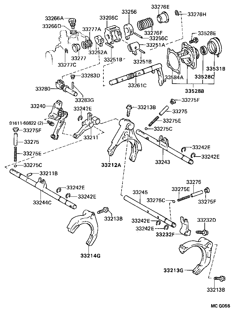  CAMRY NAP |  GEAR SHIFT FORK LEVER SHAFT MTM