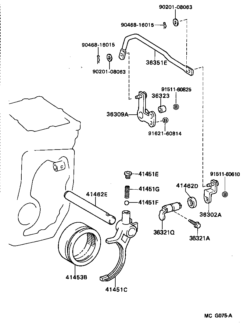  CAMRY JPP |  TRANSFER LEVER SHIFT ROD