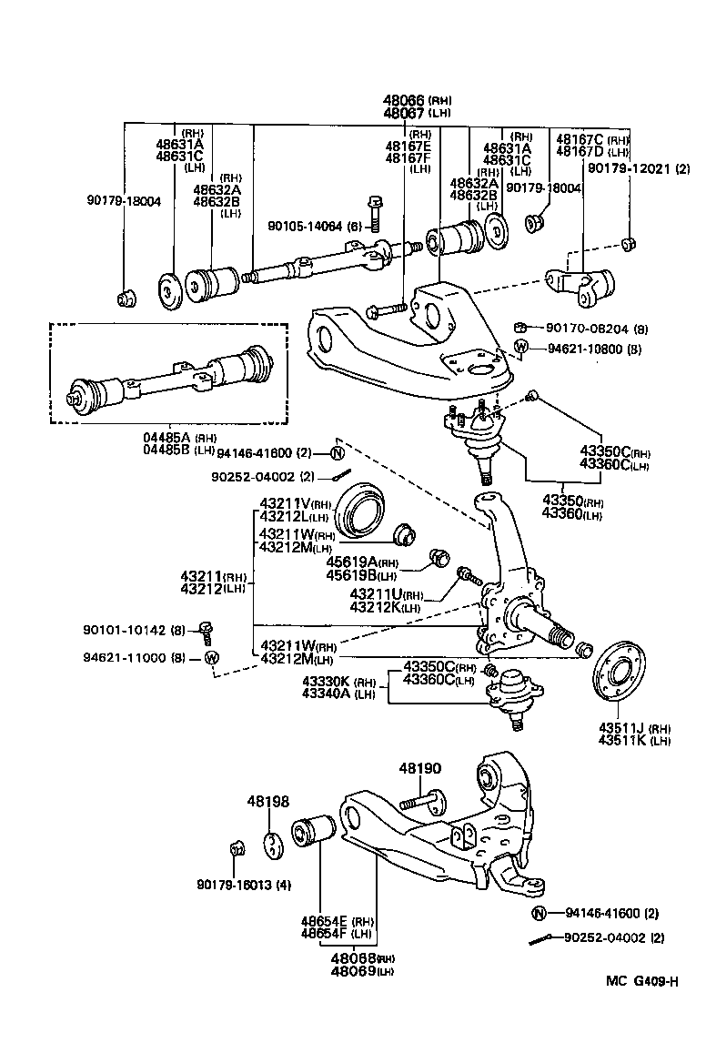  4 RUNNER TRUCK |  FRONT AXLE ARM STEERING KNUCKLE