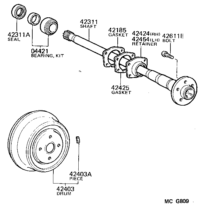  VAN |  REAR AXLE SHAFT HUB