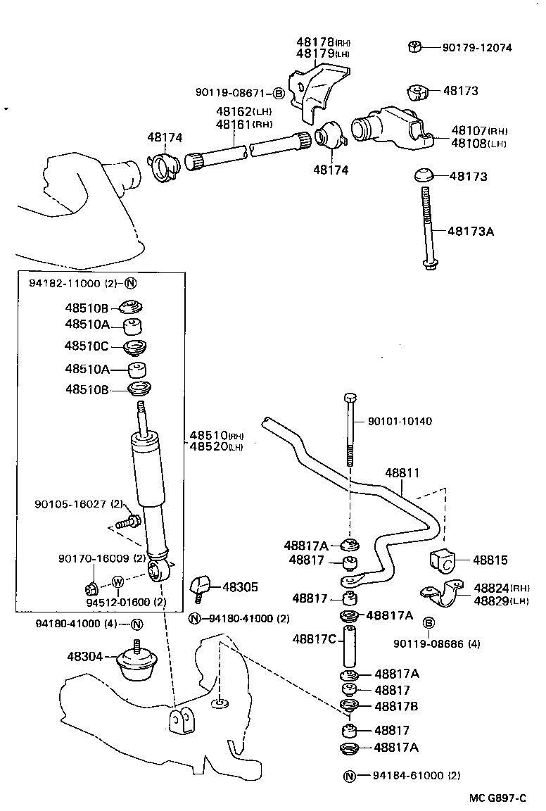  4 RUNNER TRUCK |  FRONT SPRING SHOCK ABSORBER