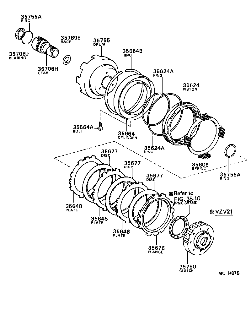  CAMRY NAP |  CENTER SUPPORT PLANETARY SUN GEAR ATM