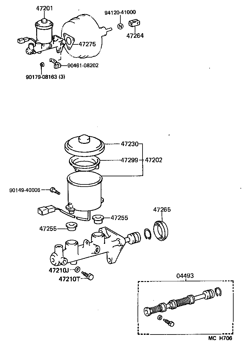  ES250 |  BRAKE MASTER CYLINDER