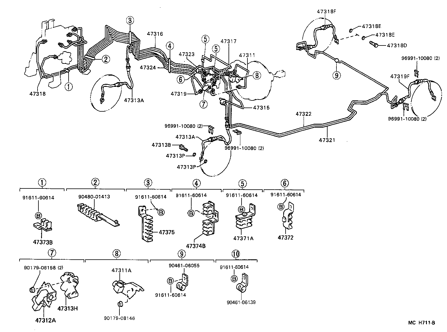  ES250 |  BRAKE TUBE CLAMP