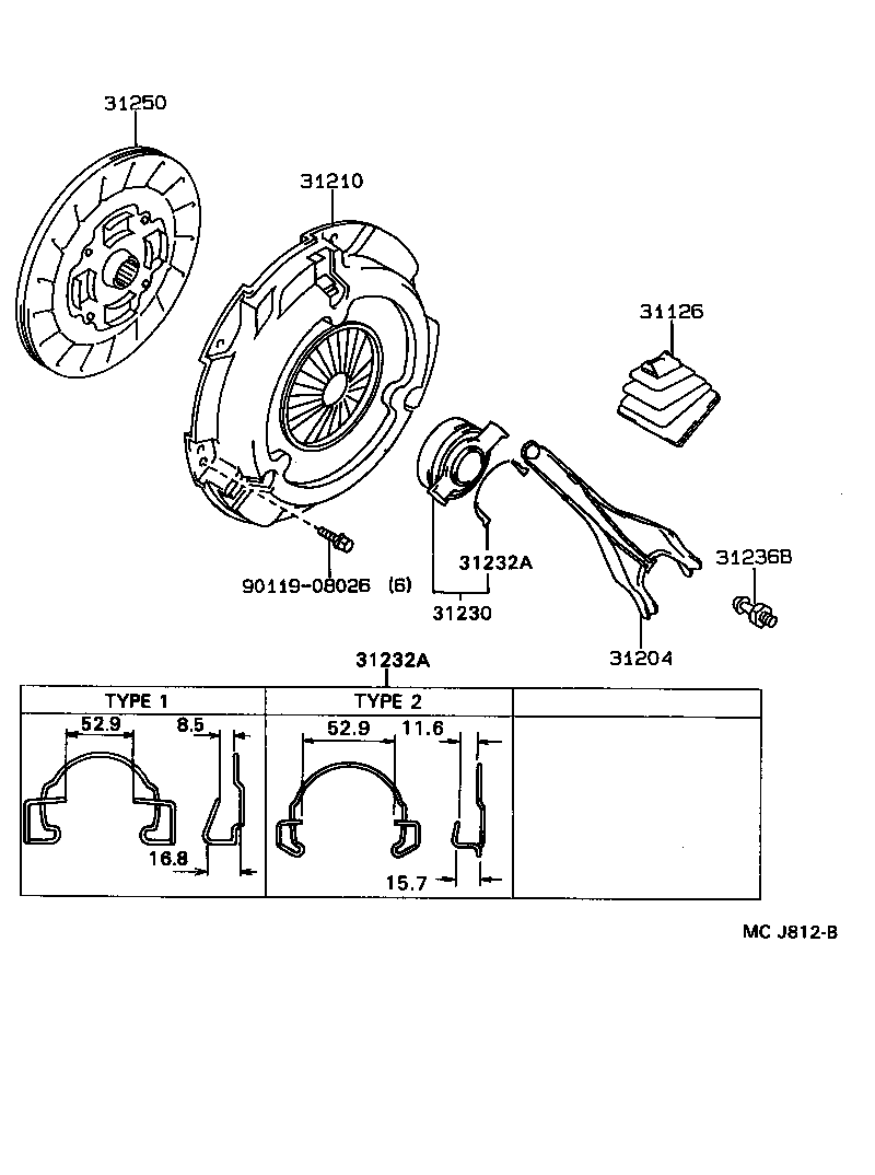  MR2 |  CLUTCH RELEASE FORK