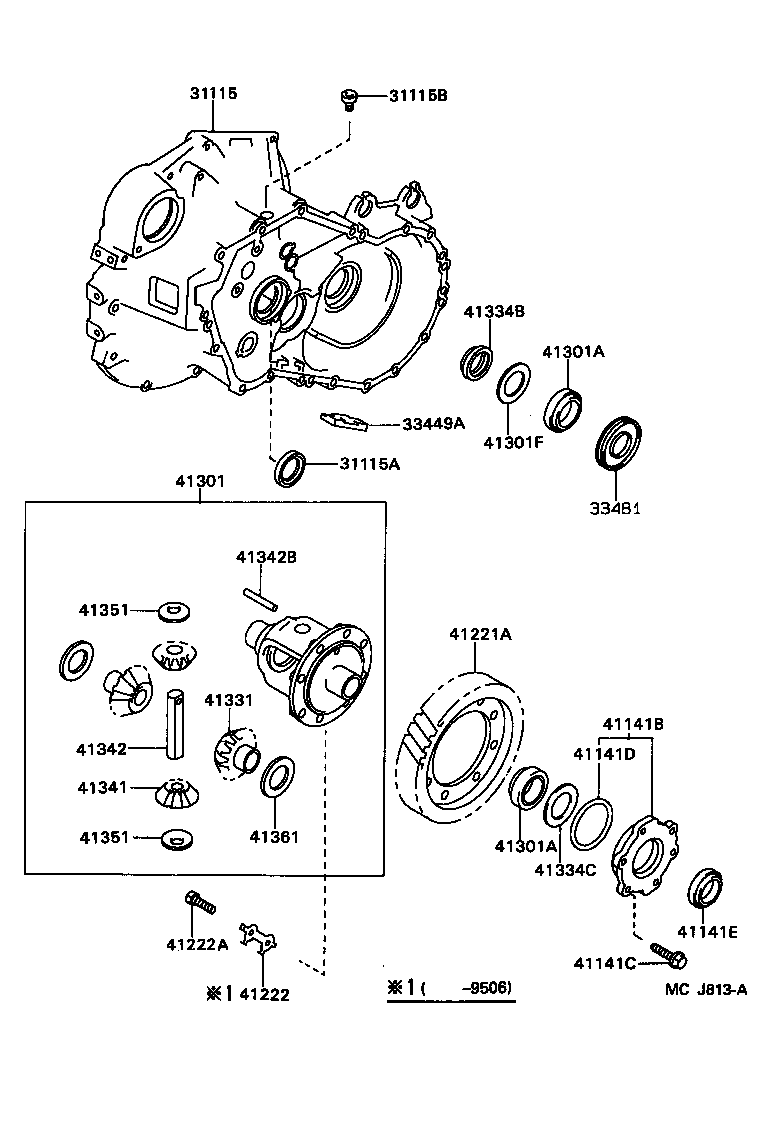  MR2 |  REAR AXLE HOUSING DIFFERENTIAL