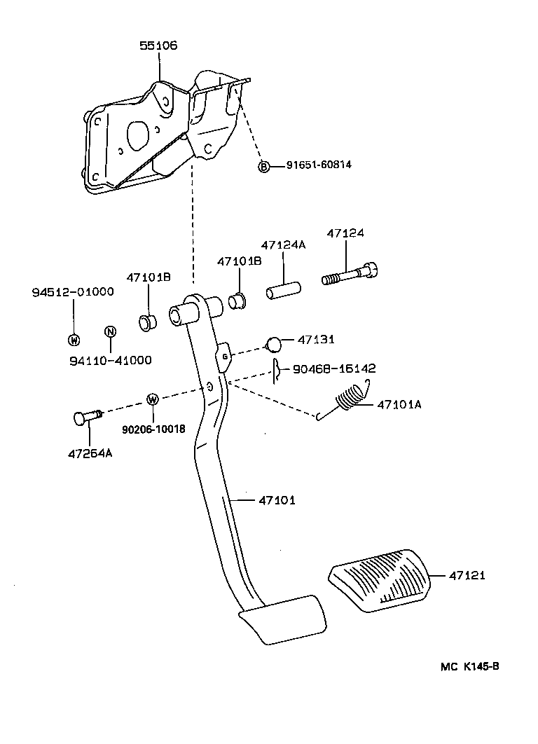  LX450 |  BRAKE PEDAL BRACKET