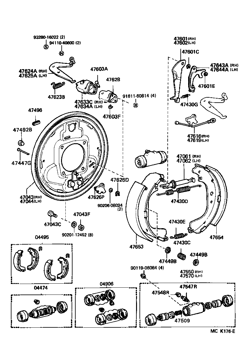  LAND CRUISER 80 |  REAR DRUM BRAKE WHEEL CYLINDER BACKING PLATE