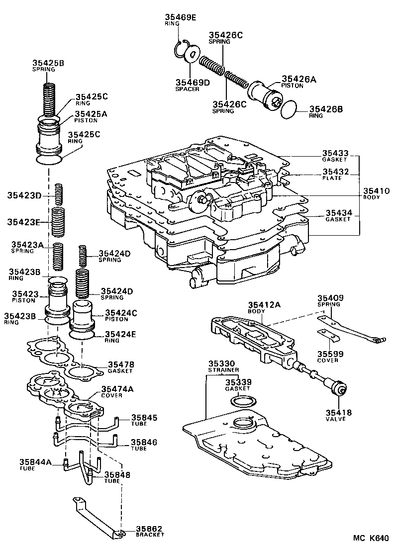  CELICA |  VALVE BODY OIL STRAINER ATM