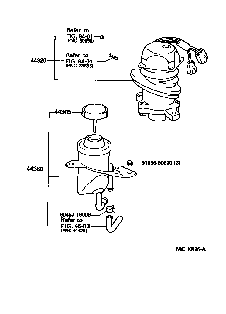  MR2 |  VANE PUMP RESERVOIR POWER STEERING