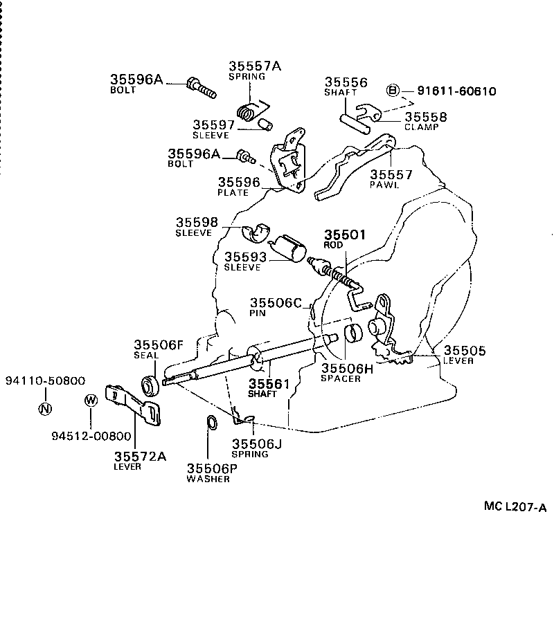  PASEO |  THROTTLE LINK VALVE LEVER ATM