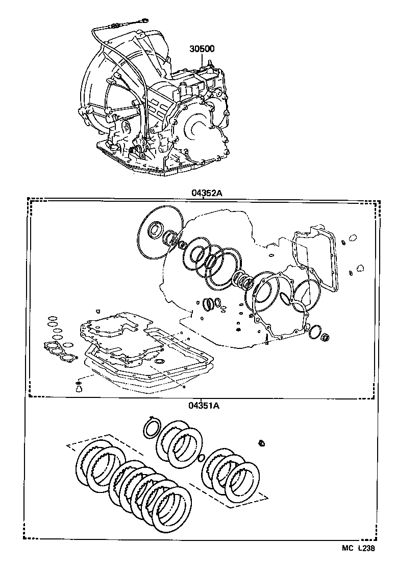  TERCEL |  TRANSAXLE OR TRANSMISSION ASSY GASKET KIT ATM