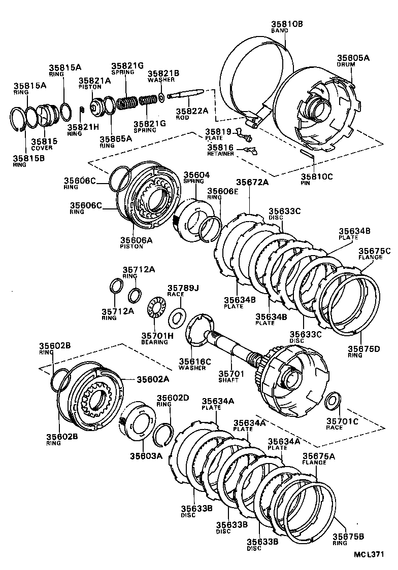  PASEO |  BRAKE BAND MULTIPLE DISC CLUTCH ATM