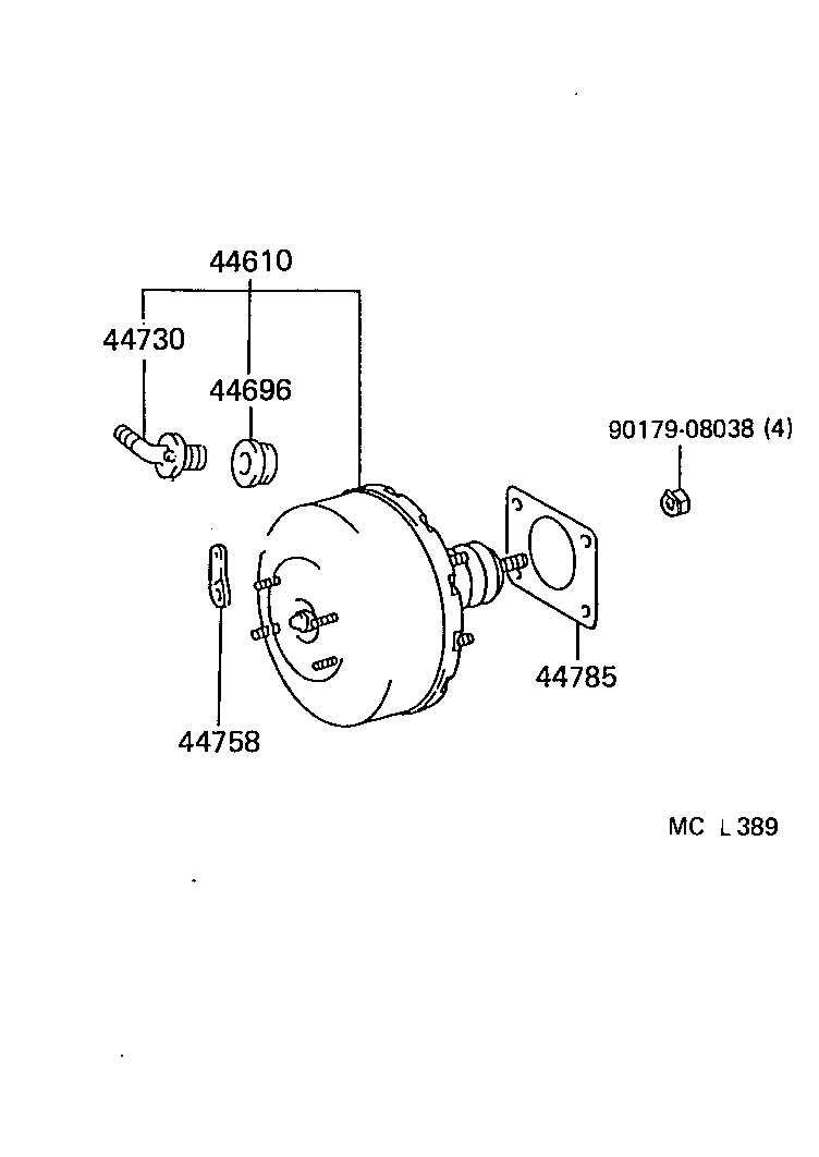  LAND CRUISER 80 |  BRAKE BOOSTER VACUUM TUBE