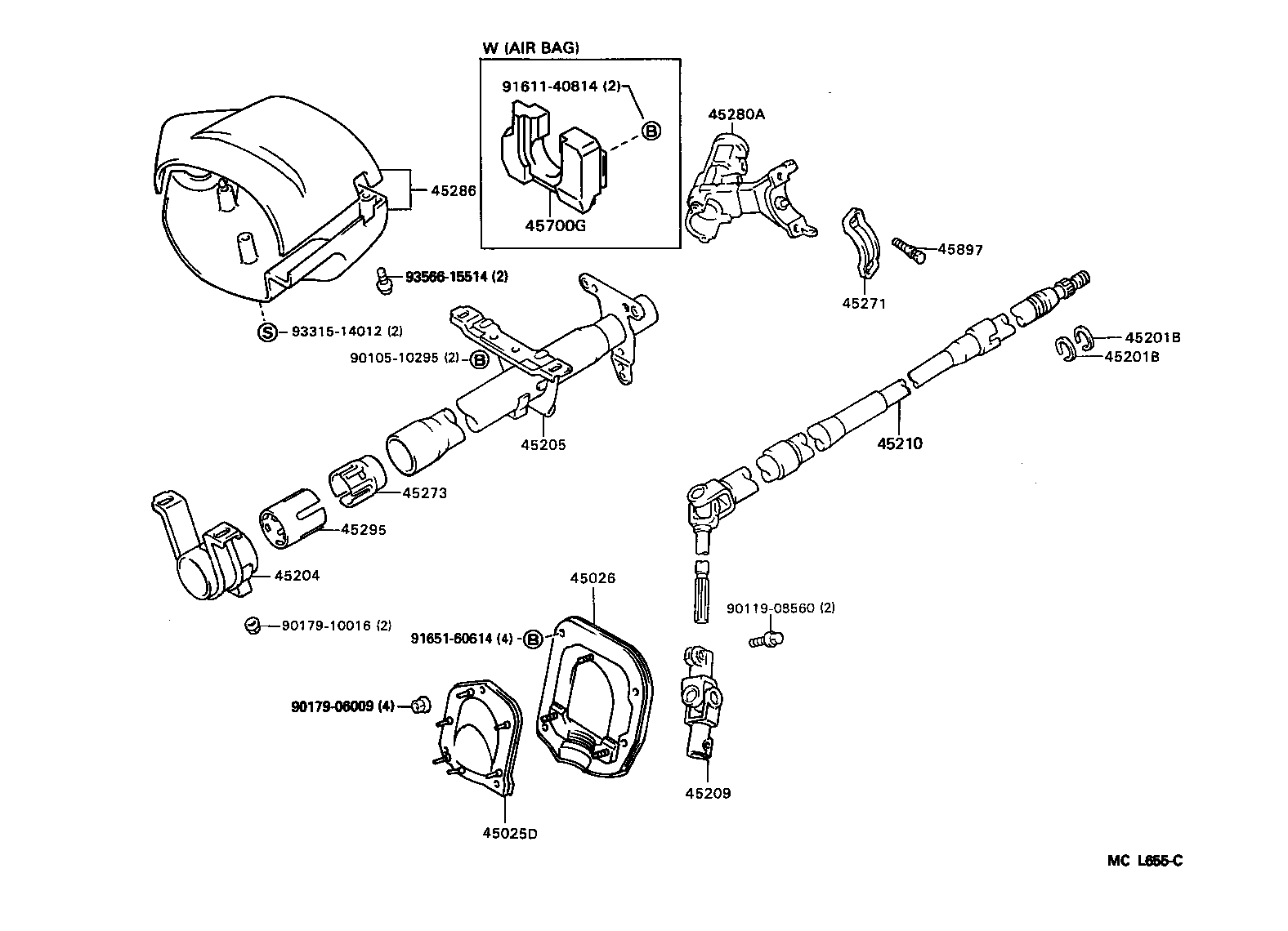  PASEO |  STEERING COLUMN SHAFT