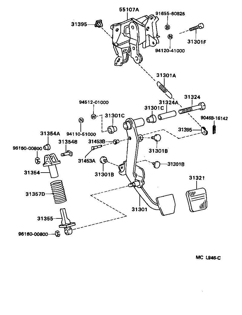  CAMRY NAP |  CLUTCH PEDAL FLEXIBLE HOSE