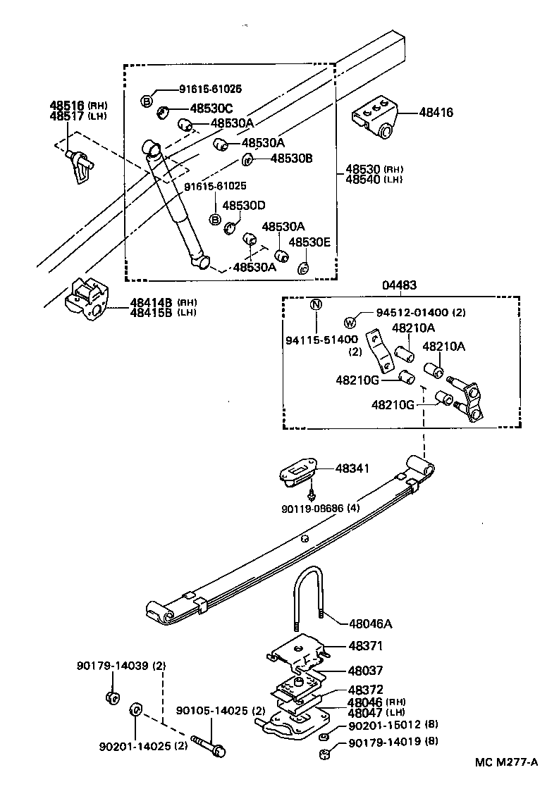  4 RUNNER TRUCK |  REAR SPRING SHOCK ABSORBER