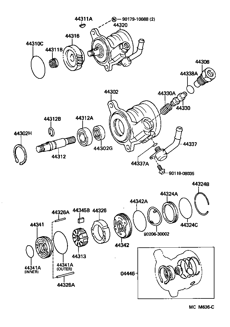  LX450 |  VANE PUMP RESERVOIR POWER STEERING