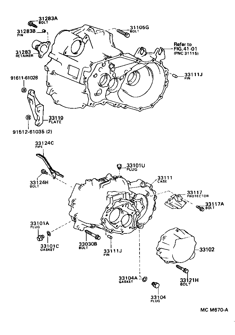  MR2 |  CLUTCH HOUSING TRANSMISSION CASE MTM