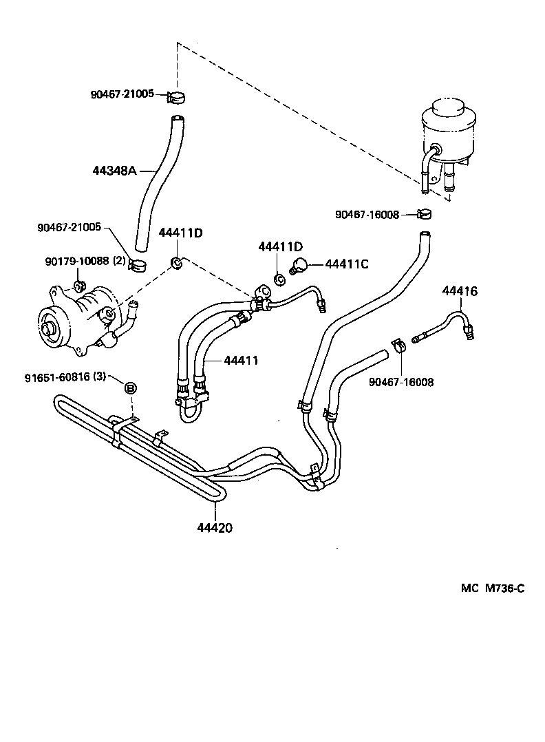  LX450 |  POWER STEERING TUBE