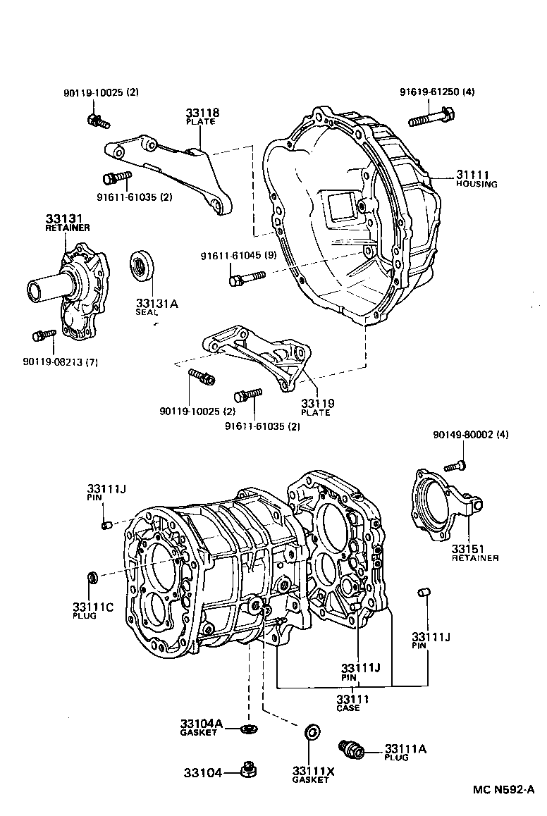  4 RUNNER TRUCK |  CLUTCH HOUSING TRANSMISSION CASE MTM