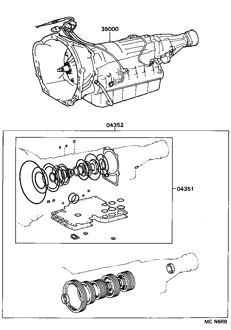  T100 |  TRANSAXLE OR TRANSMISSION ASSY GASKET KIT ATM