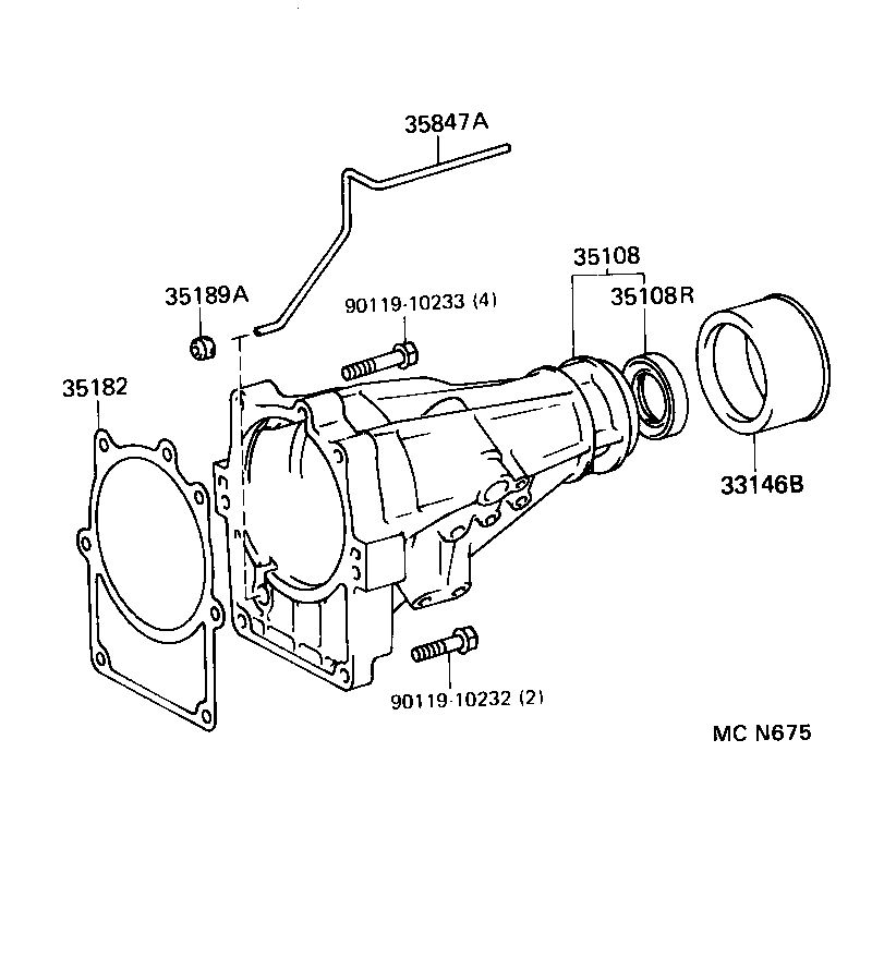  T100 |  EXTENSION HOUSING ATM