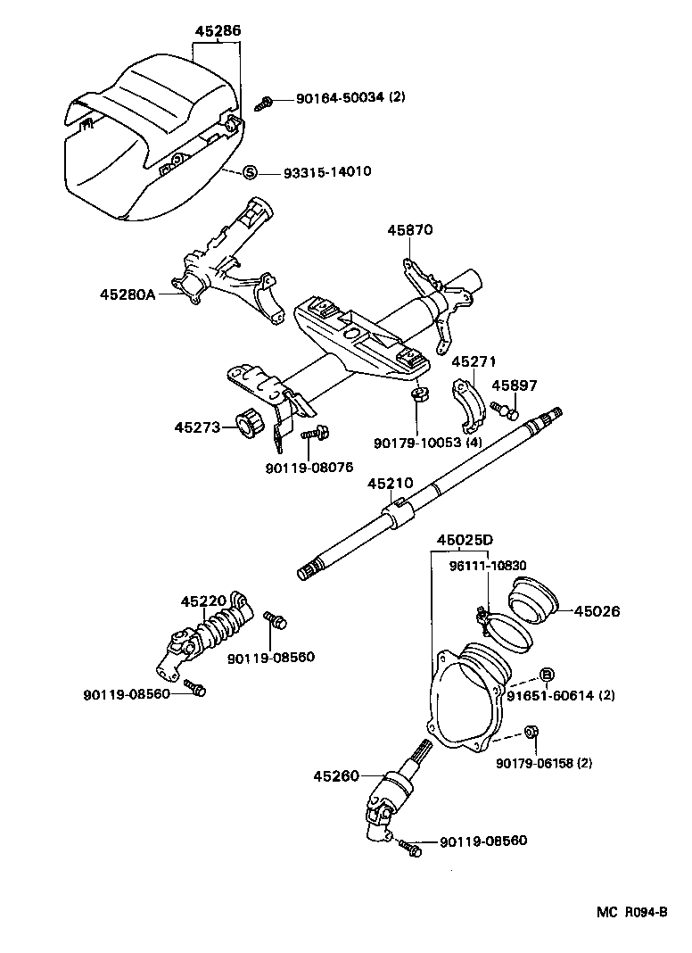  CELICA |  STEERING COLUMN SHAFT