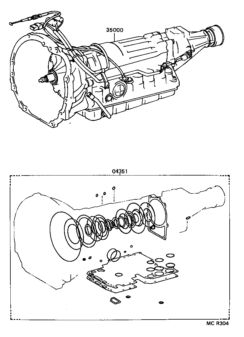  PREVIA |  TRANSAXLE OR TRANSMISSION ASSY GASKET KIT ATM