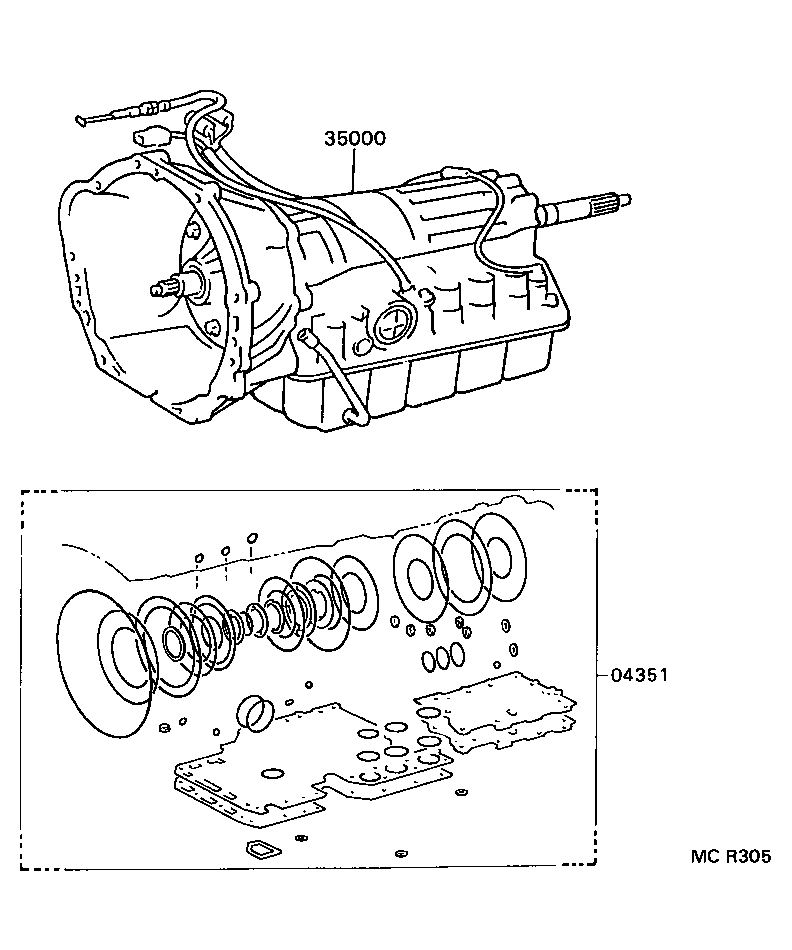  PREVIA |  TRANSAXLE OR TRANSMISSION ASSY GASKET KIT ATM