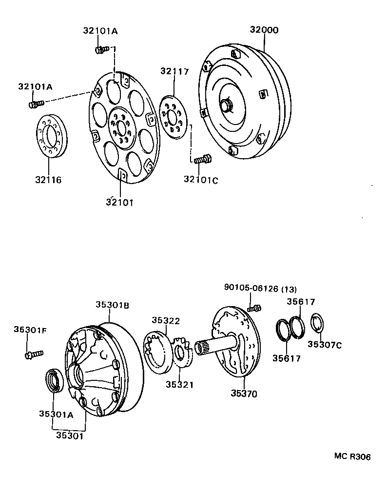  PREVIA |  TORQUE CONVERTER FRONT OIL PUMP CHAIN ATM