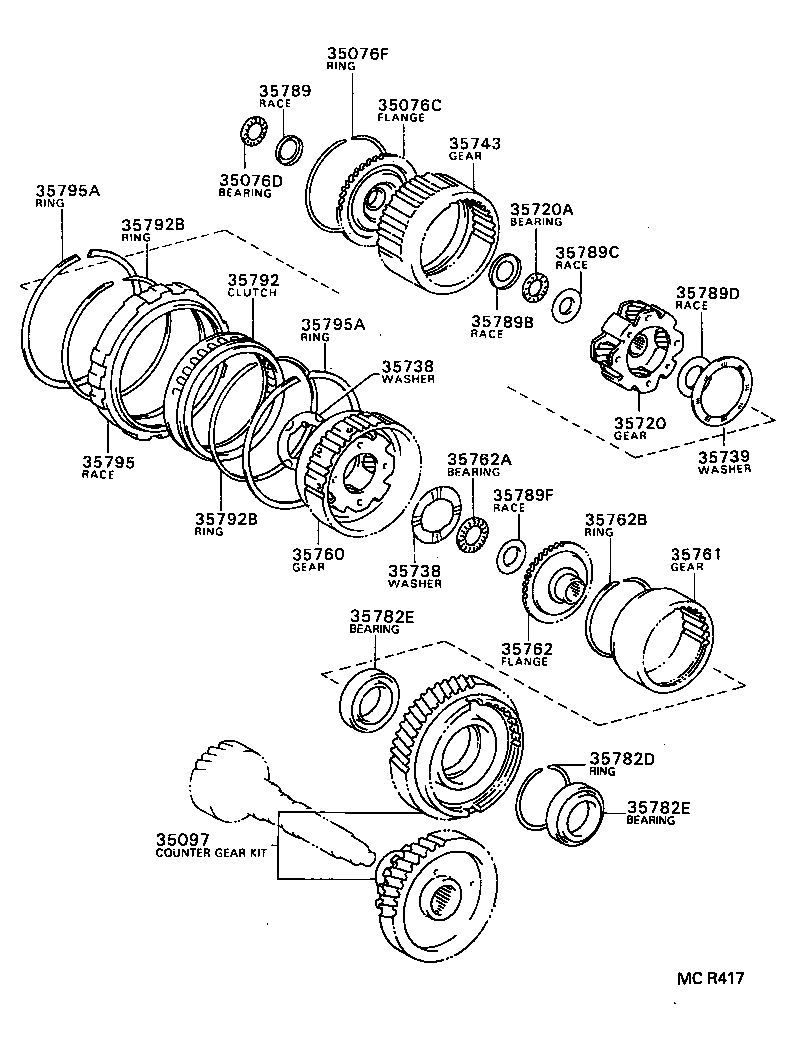  RAV4 |  PLANETARY GEAR REVERSE PISTON COUNTER GEAR ATM