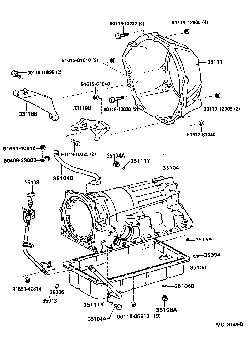  T100 |  TRANSMISSION CASE OIL PAN ATM