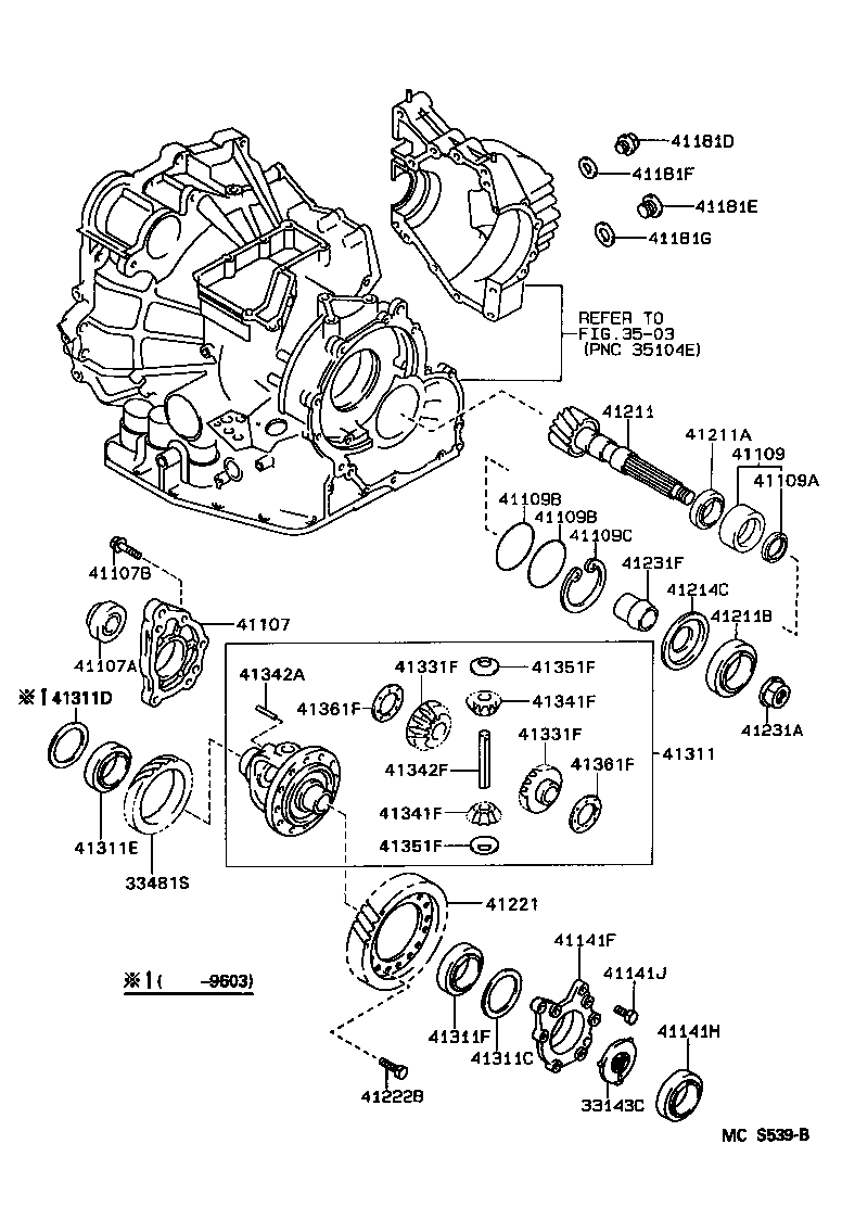  ES300 |  FRONT AXLE HOUSING DIFFERENTIAL