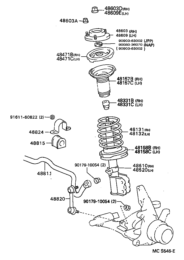  CAMRY NAP |  FRONT SPRING SHOCK ABSORBER