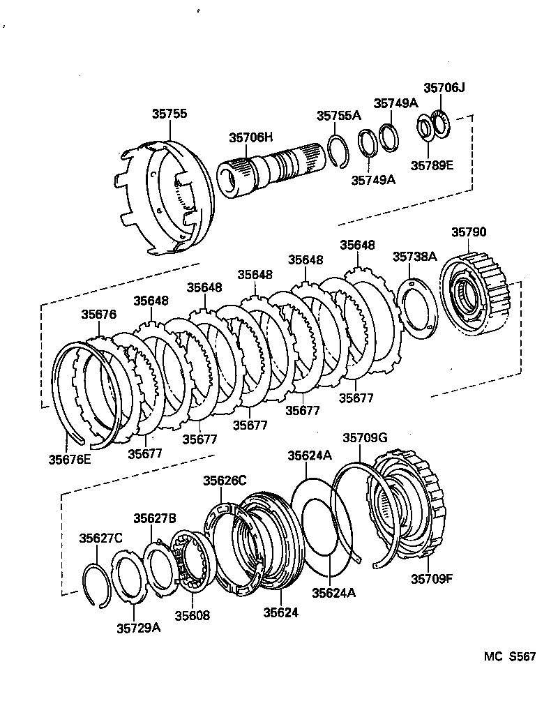  LX450 |  CENTER SUPPORT PLANETARY SUN GEAR ATM