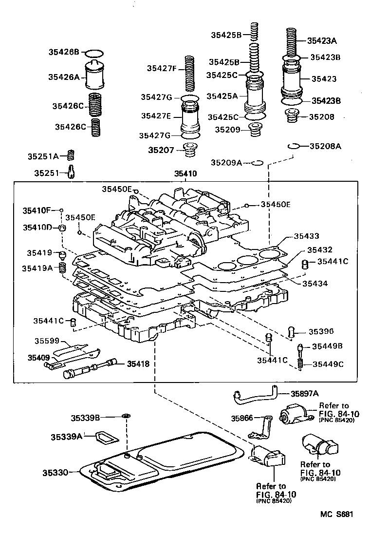  T100 |  VALVE BODY OIL STRAINER ATM