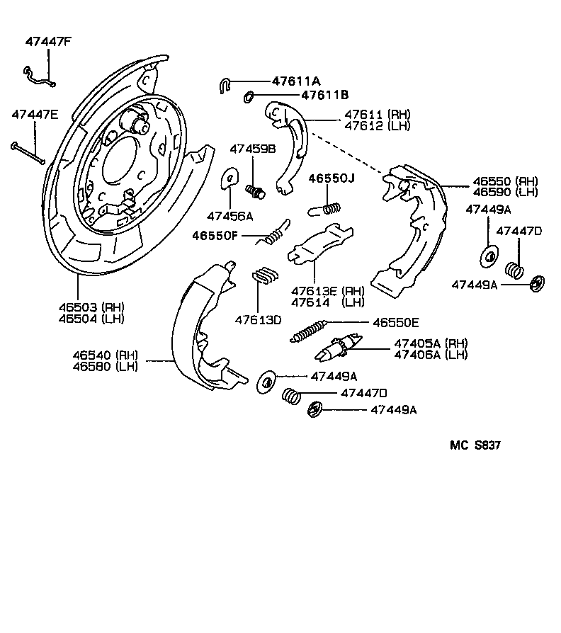  CELICA |  PARKING BRAKE CABLE